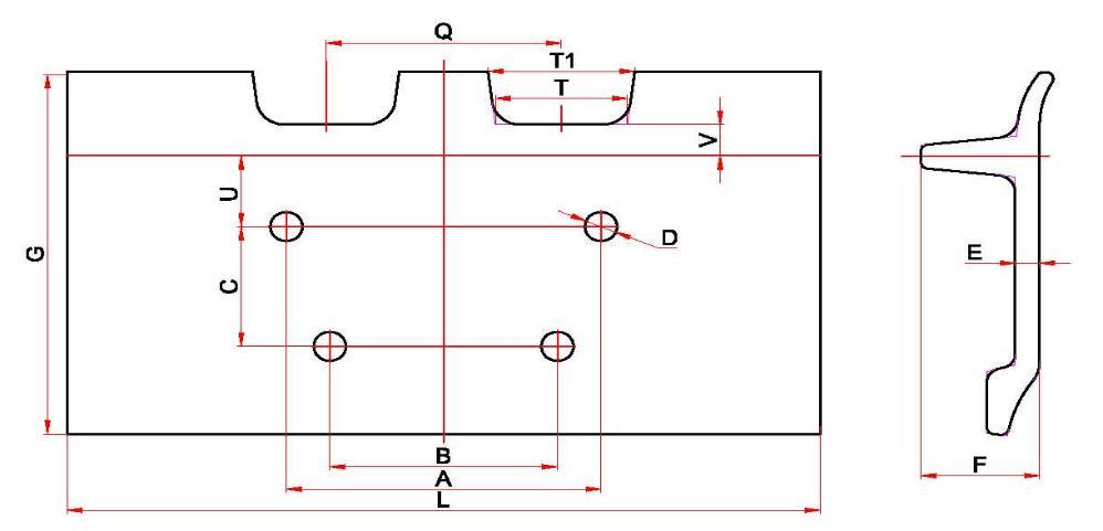 أجزاء الهيكل السفلي للبلدوزر الزاحف 305 Track Shoe Link Assy Crawler Tractor