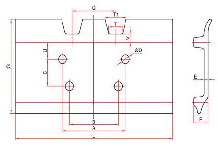 أجزاء الهيكل السفلي للبلدوزر الزاحف 332 / L9214 Track Shoe Link Assy Crawler Tractor