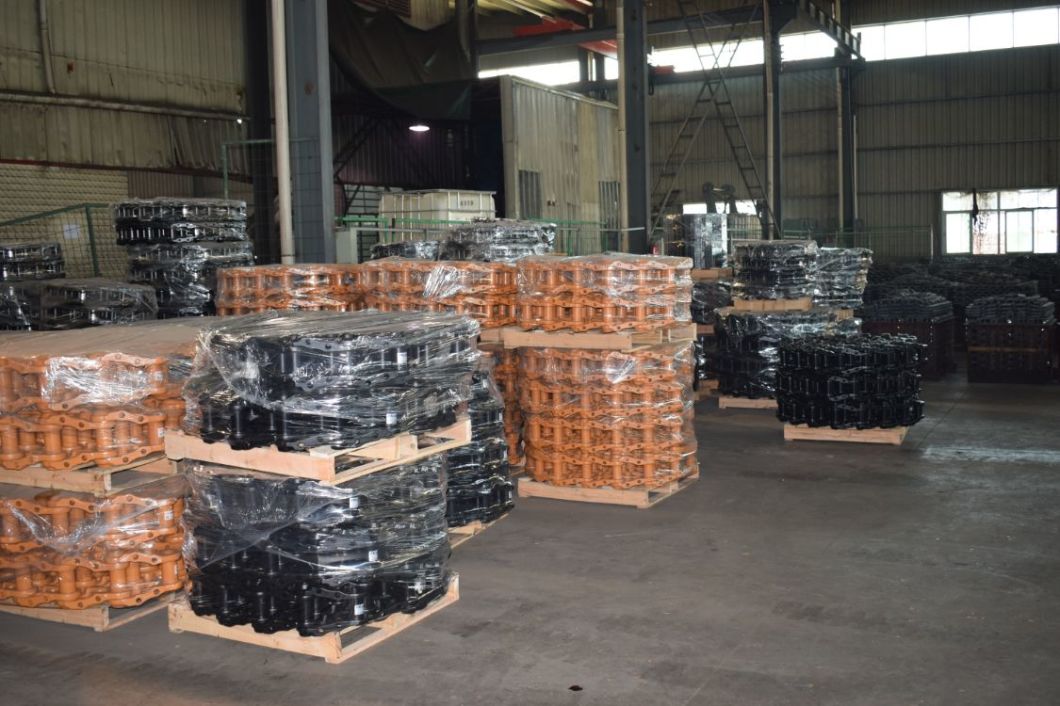 Mini Ekskavatör Lastik Parça Alt Takım Makineleri Yağlanmış Kuru Parça Bağlantı Pabucu Buldozer Parçaları için Takma Parça Zincir Grubu 300X52.5X78W
