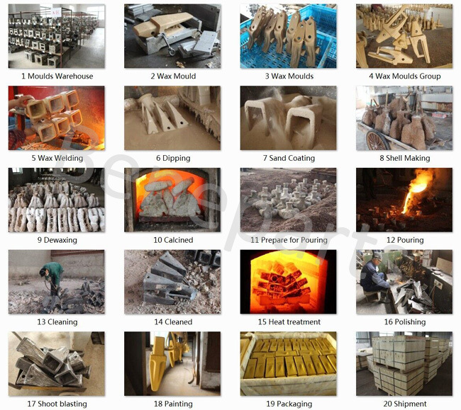Équipements de construction de pièces d'excavatrice 3cx, Type22, dents de godet de pelle rétro Unitooth 531-03205